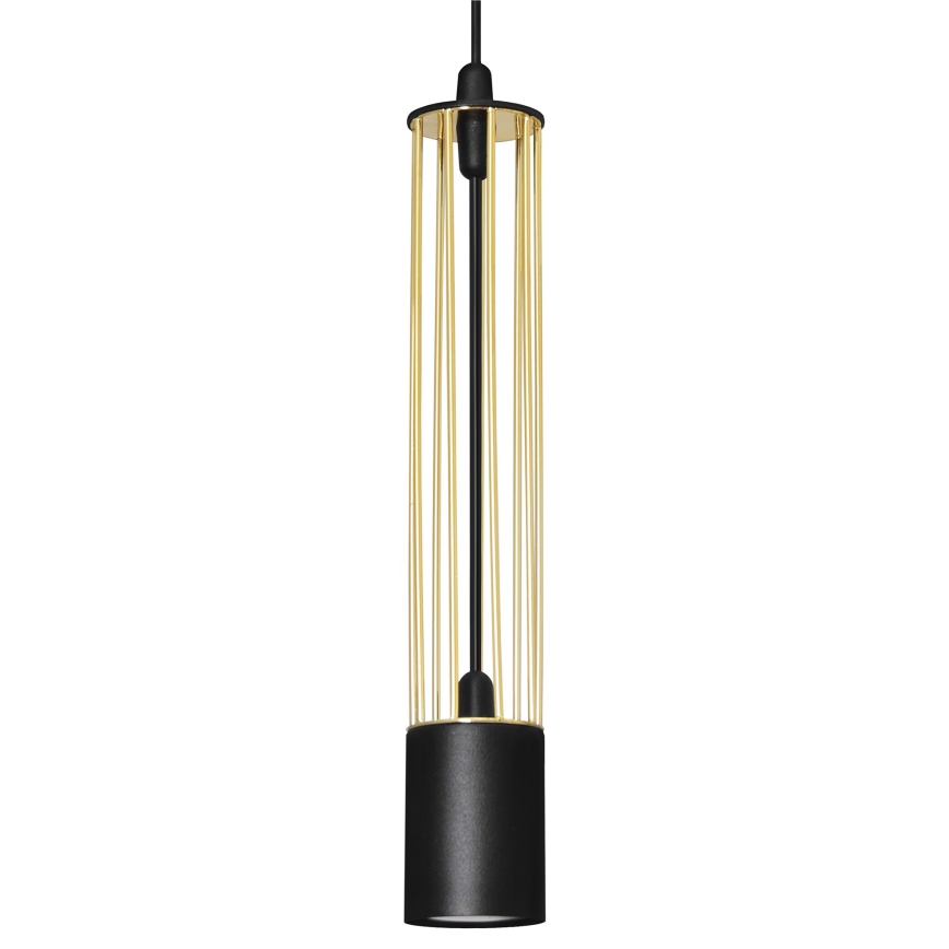 LED Luster na lanku BARS 3xGU10/4,8W/230V čierna/zlatá