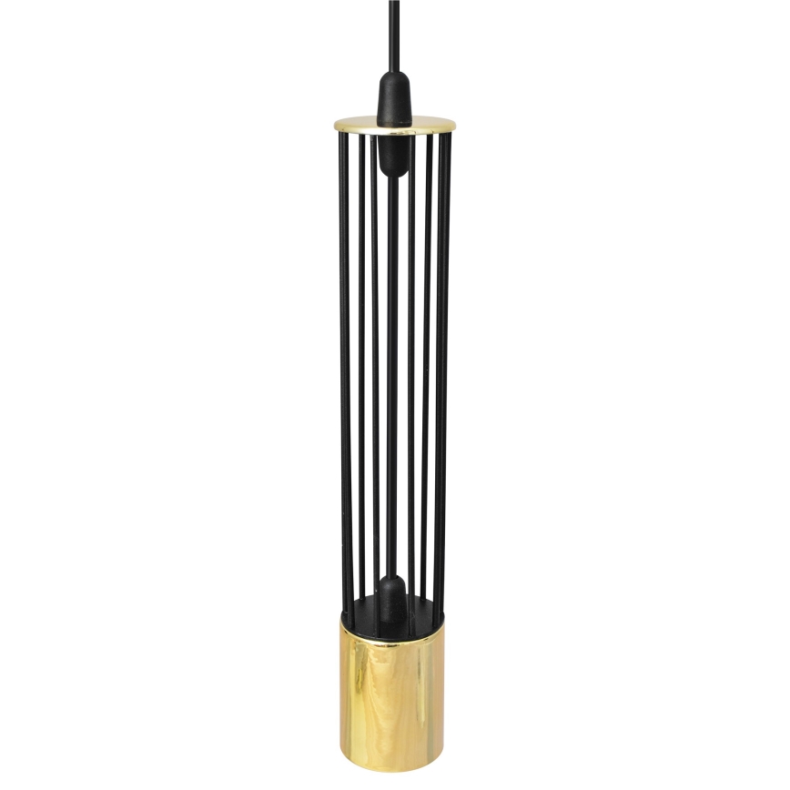 LED Luster na lanku BARS 3xGU10/4,8W/230V čierna/zlatá