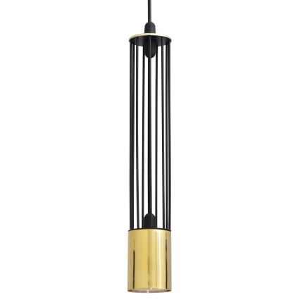LED Luster na lanku BARS 3xGU10/4,8W/230V čierna/zlatá