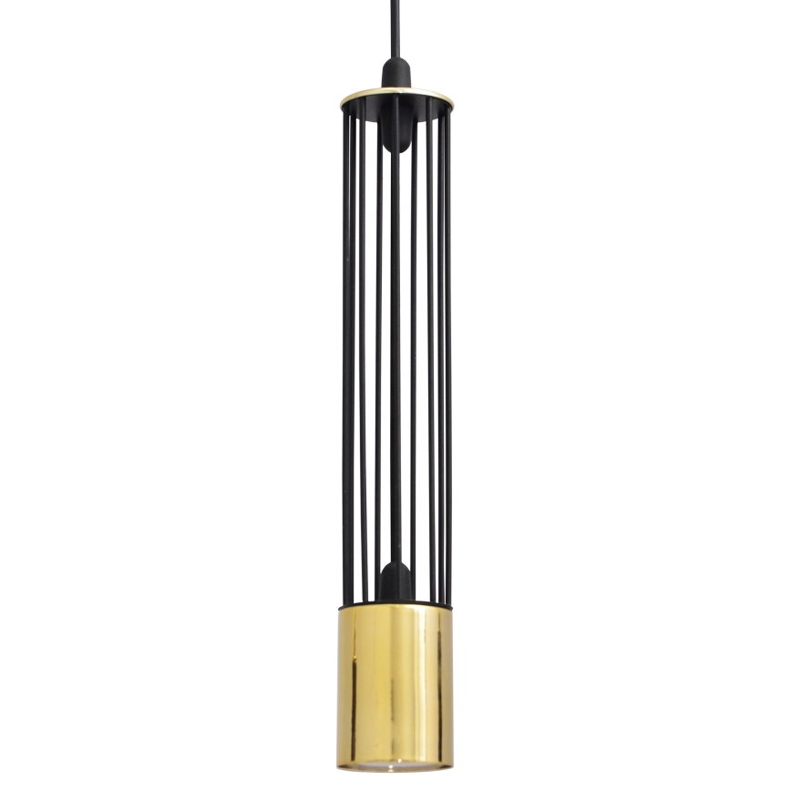 LED Luster na lanku BARS 3xGU10/4,8W/230V čierna/zlatá
