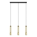 LED Luster na lanku BARS 3xGU10/4,8W/230V zlatá