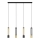 LED Luster na lanku BARS 4xGU10/4,8W/230V čierna/zlatá