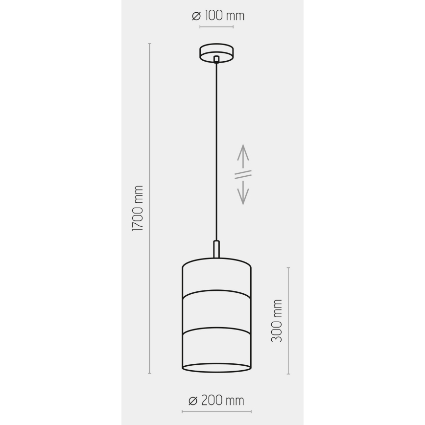LED luster na lanku BOGART 1xE27/15W/230V biela/zlatá