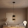 LED luster na lanku BOGART 1xE27/15W/230V čierna/zlatá