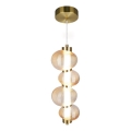 LED Luster na lanku BOLLA LED/17W/230V pr. 16 cm zlatá/dymová