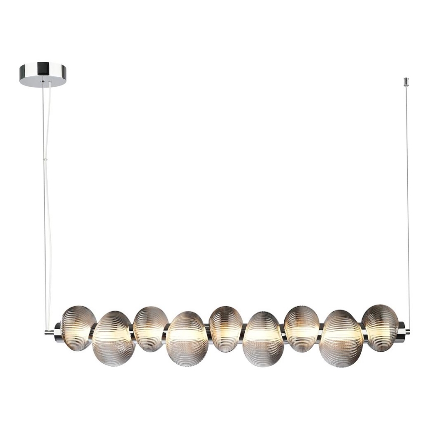 LED Luster na lanku BOLLA LED/32W/230V lesklý chróm/dymová