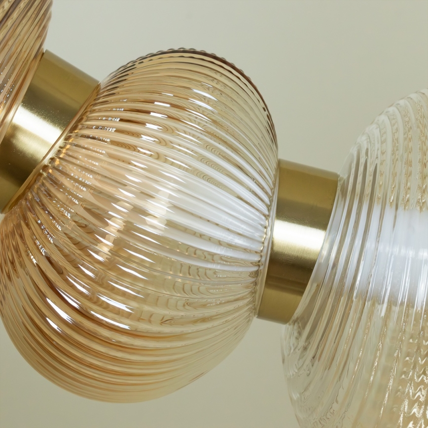 LED Luster na lanku BOLLA LED/36W/230V zlatá/dymová