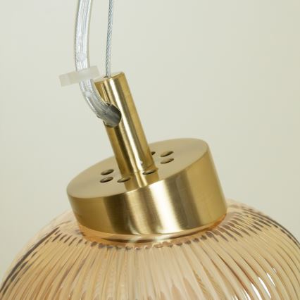 LED Luster na lanku BOLLA LED/36W/230V zlatá/dymová
