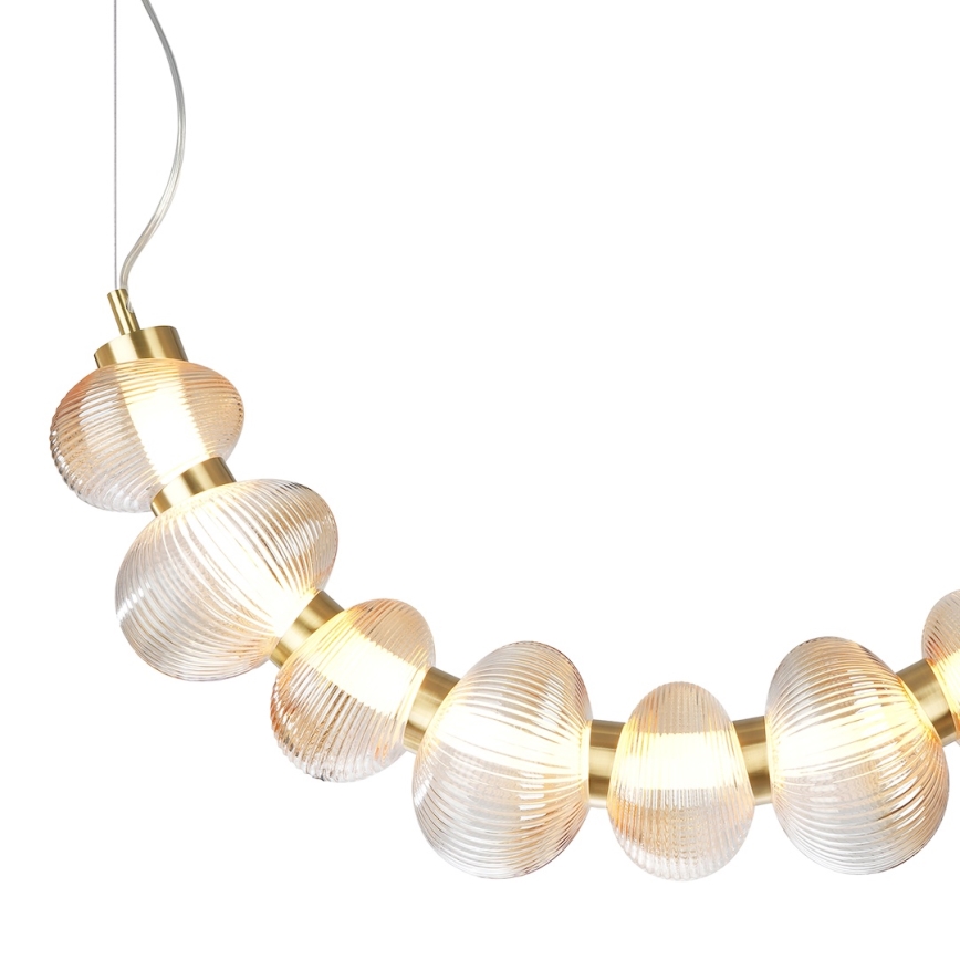 LED Luster na lanku BOLLA LED/36W/230V zlatá/dymová