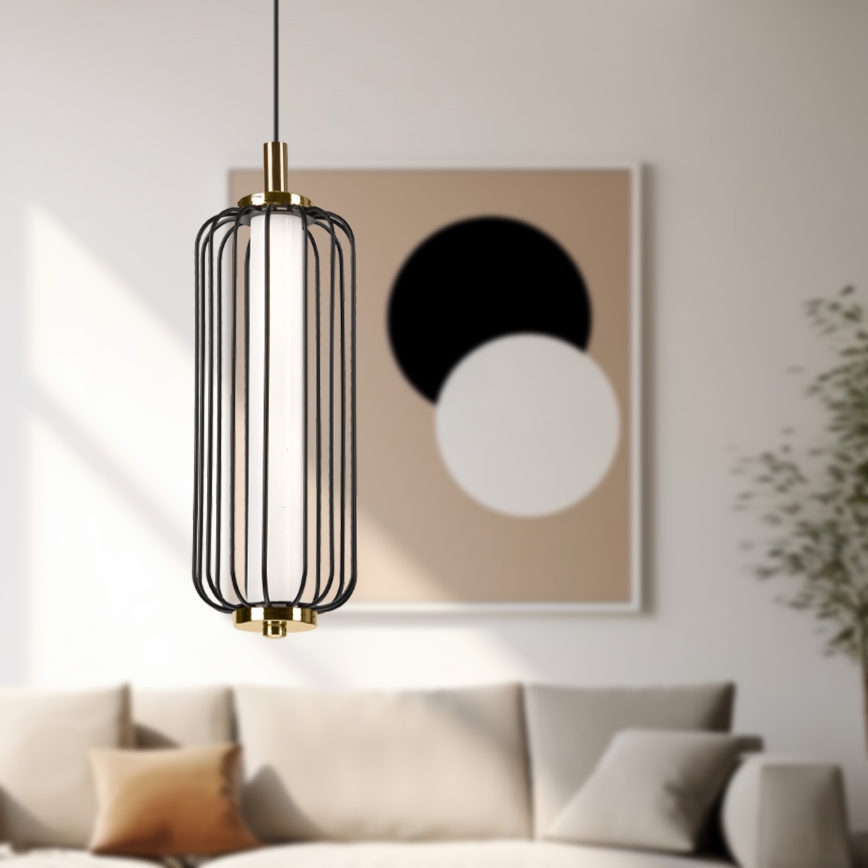 LED luster na lanku BONNIE LED/15W/230V 3000K čierna