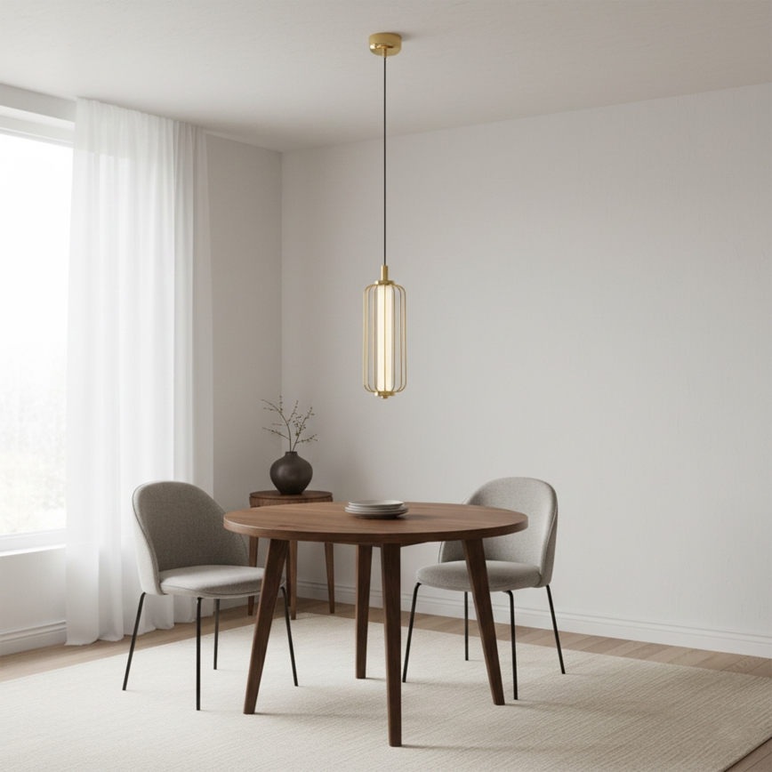 LED luster na lanku BONNIE LED/15W/230V 3000K zlatá