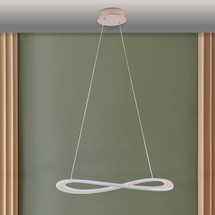LED luster na lanku CASHMERE LED/40W/230V pr. 59,5 cm biela
