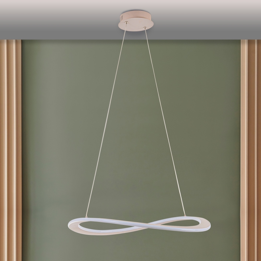LED luster na lanku CASHMERE LED/40W/230V pr. 59,5 cm biela