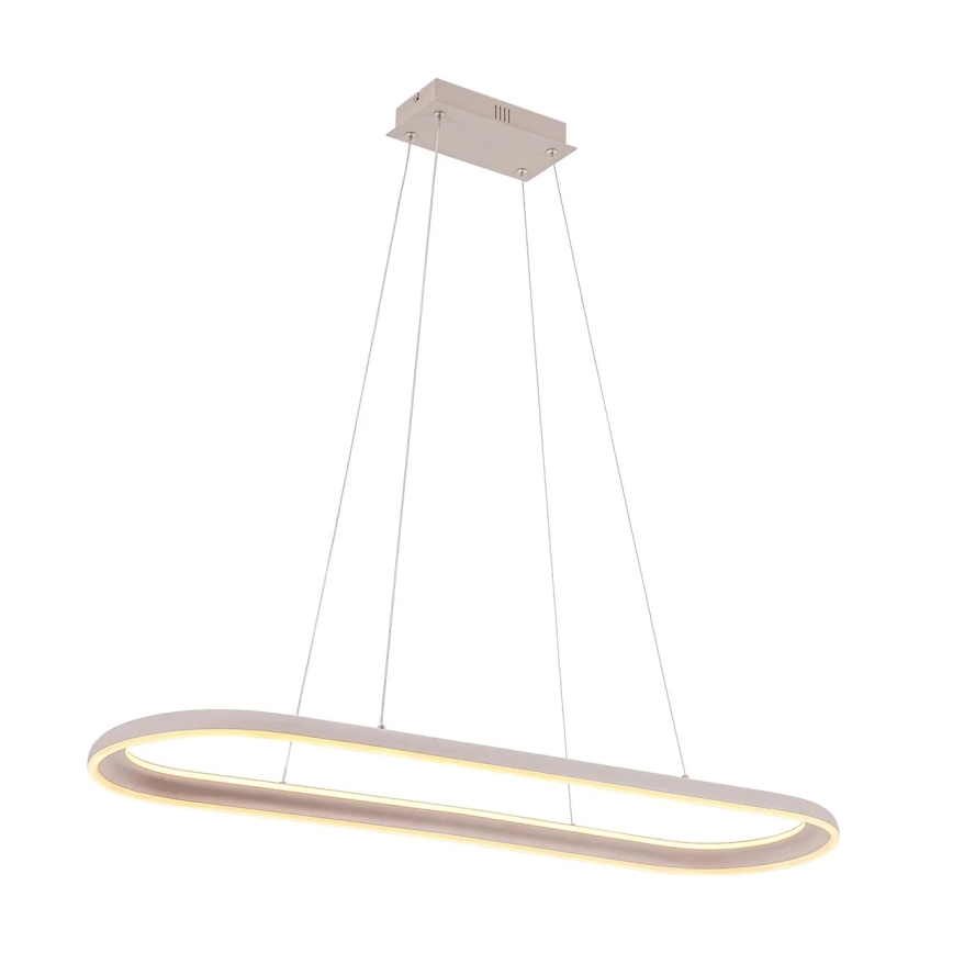 LED luster na lanku CASHMERE LED/80W/230V 30x100 cm béžový