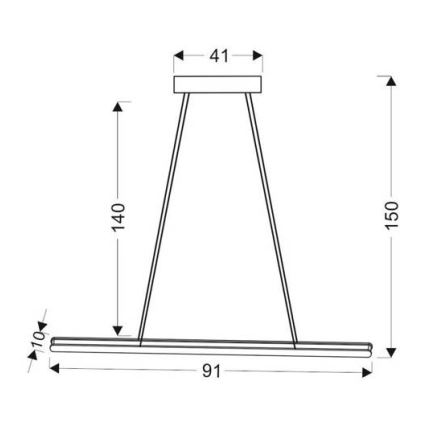 LED Luster na lanku COCONUT LED/28W/230V