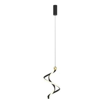 LED Luster na lanku COLIA LED/19W/230V čierna/zlatá