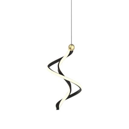 LED Luster na lanku COLIA LED/19W/230V čierna/zlatá