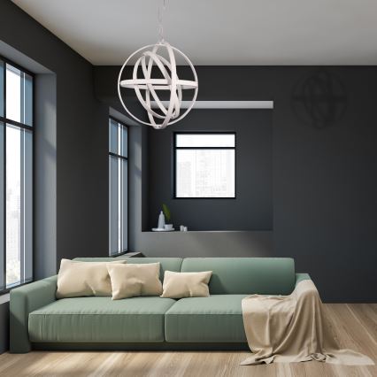 LED luster na lanku COPERNICUS LED/260W/230V biela