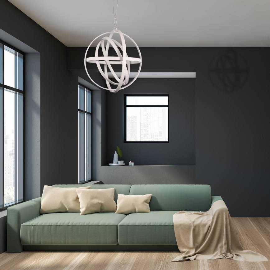 LED luster na lanku COPERNICUS LED/260W/230V biela