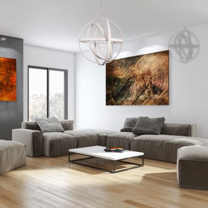 LED luster na lanku COPERNICUS LED/260W/230V biela