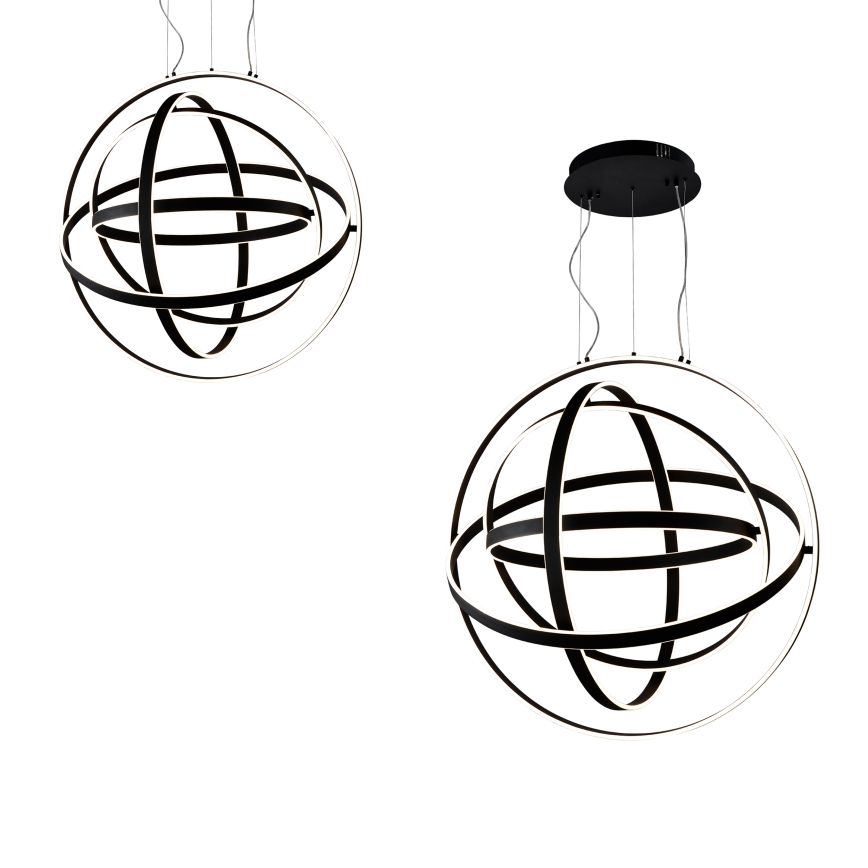 LED luster na lanku COPERNICUS LED/260W/230V čierny