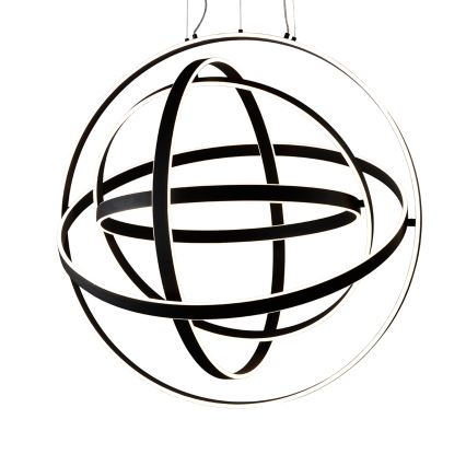 LED luster na lanku COPERNICUS LED/260W/230V čierny