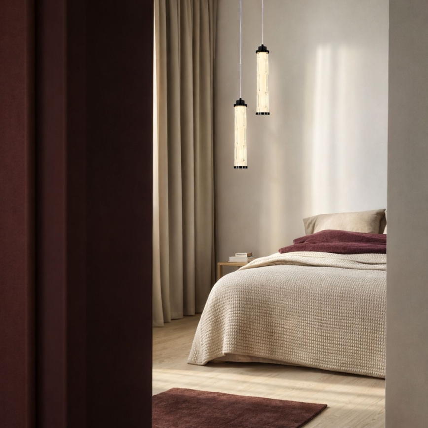 LED luster na lanku CORTE LED/10W/230V čierny