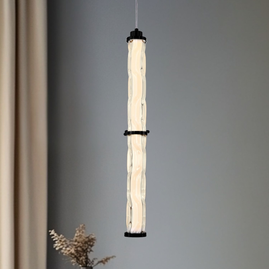 LED luster na lanku CORTE LED/18W/230V čierny