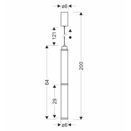 LED luster na lanku CORTE LED/18W/230V čierny