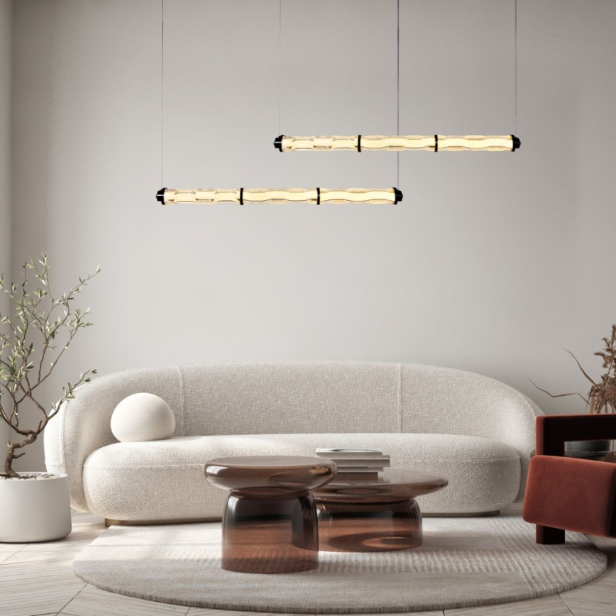 LED luster na lanku CORTE LED/25W/230V čierny