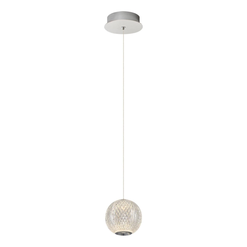 LED luster na lanku CREMONA 1xLED/5W/230V 3000K matný chróm