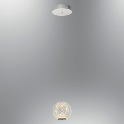 LED luster na lanku CREMONA 1xLED/5W/230V 3000K matný chróm