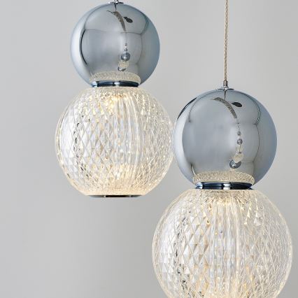 LED Luster na lanku CREMONA LED/27W/230V 3000K matný chróm