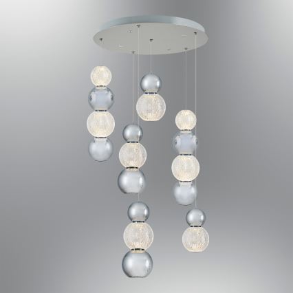 LED luster na lanku CREMONA LED/34W/230V 3000K matný chróm