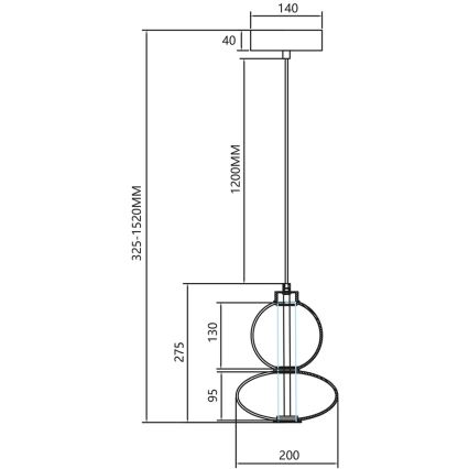 LED Luster na lanku DAPHNE LED/12W/230V šedá