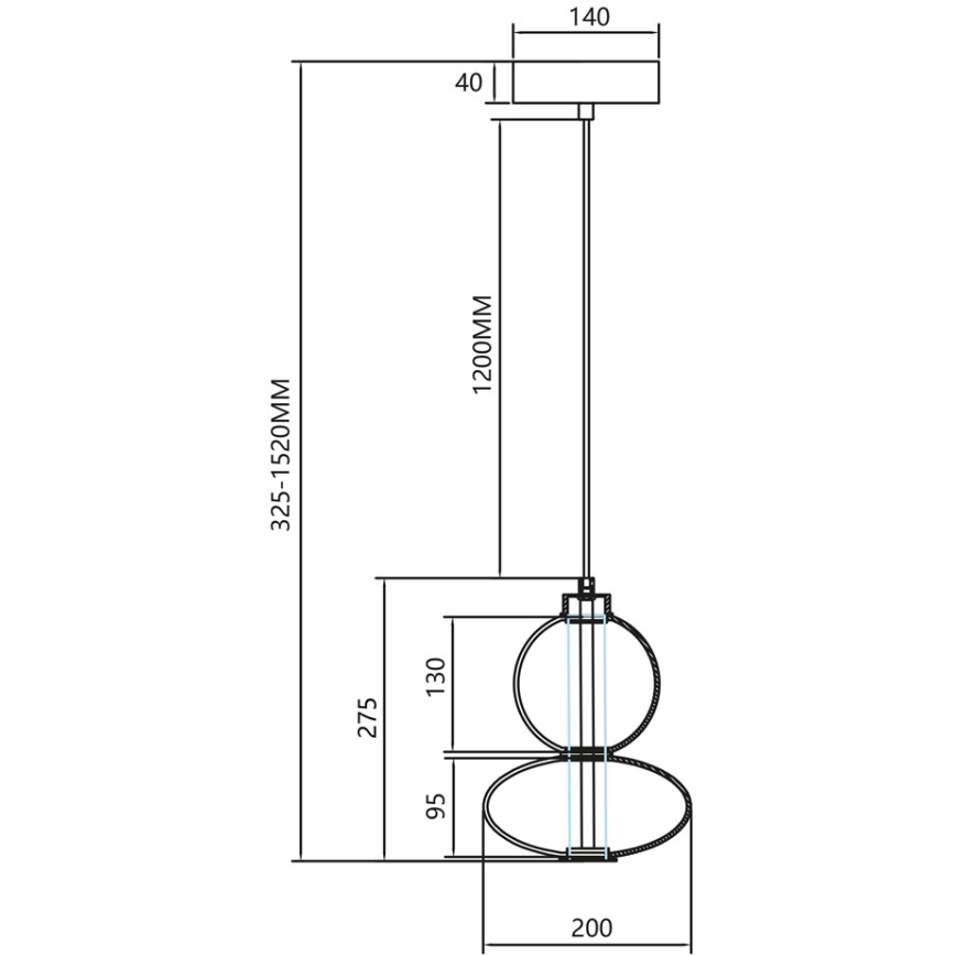LED Luster na lanku DAPHNE LED/12W/230V šedá