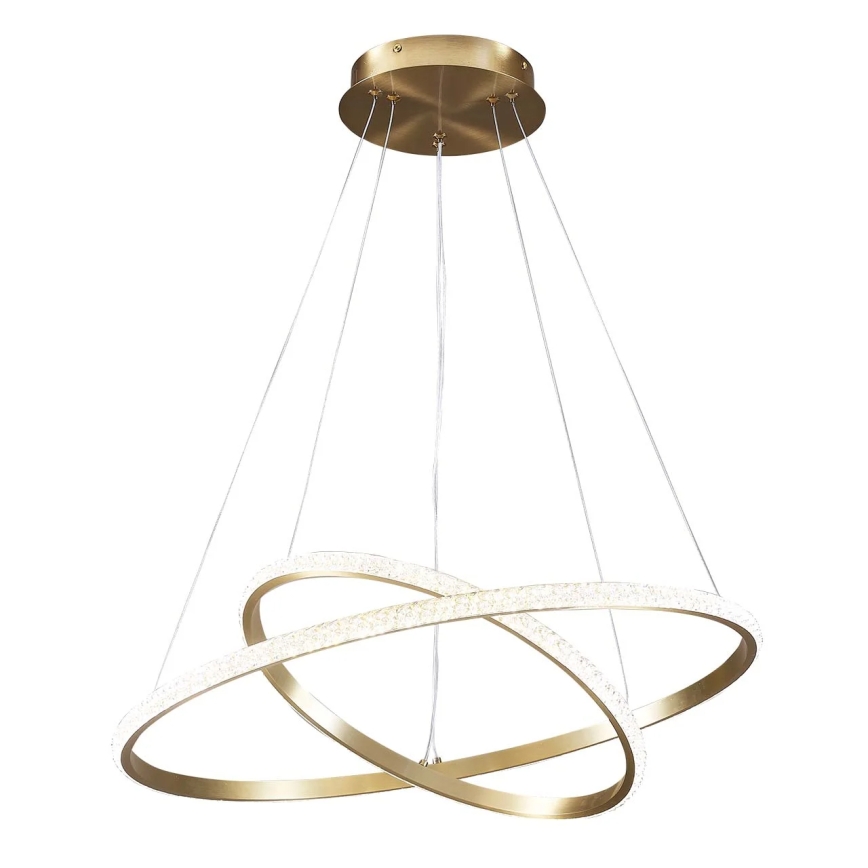 LED luster na lanku DIANA LED/44W/230V 4000K priemer 59 cm zlatý