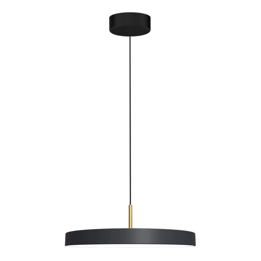 LED Luster na lanku DISC LED/38W/230V pr. 45 cm čierna