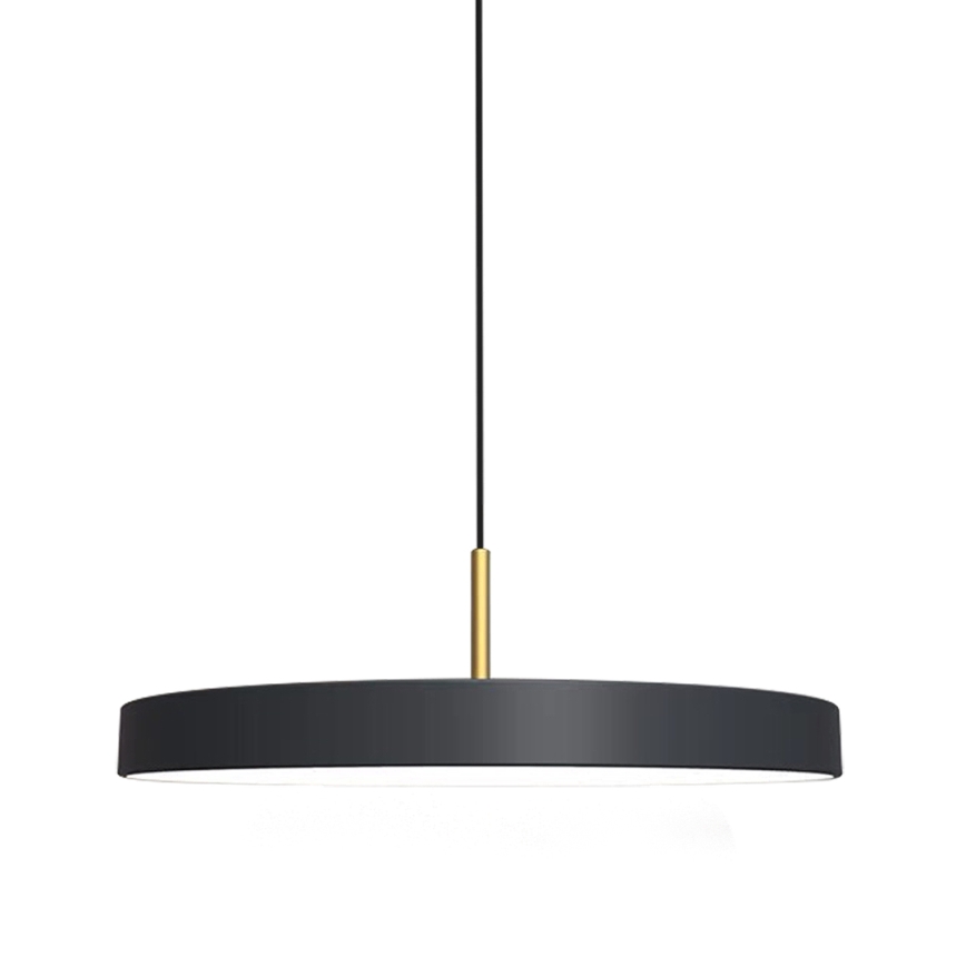 LED Luster na lanku DISC LED/38W/230V pr. 45 cm čierna