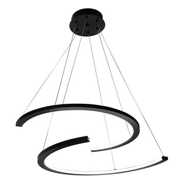 LED Luster na lanku DOUBLEMOON LED/30W/230V čierna