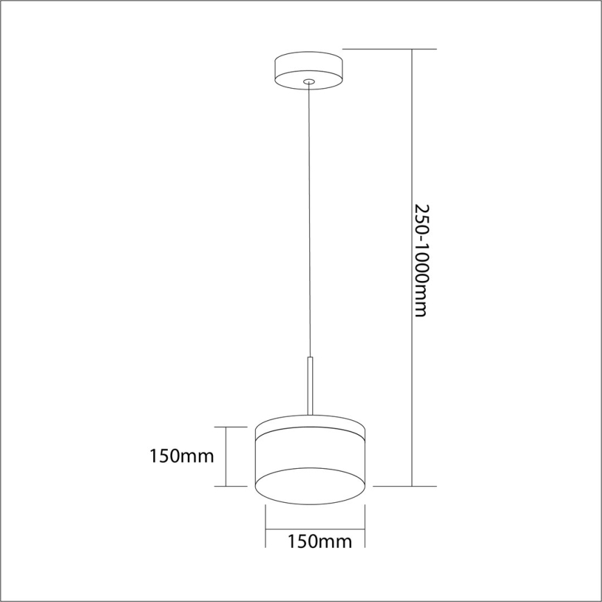 LED Luster na lanku ELEGANCE LED/9W/230V pr. 15 cm zlatá