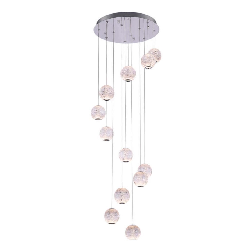 LED Luster na lanku ESMOND 12xLED/4,7W/230V lesklý chróm