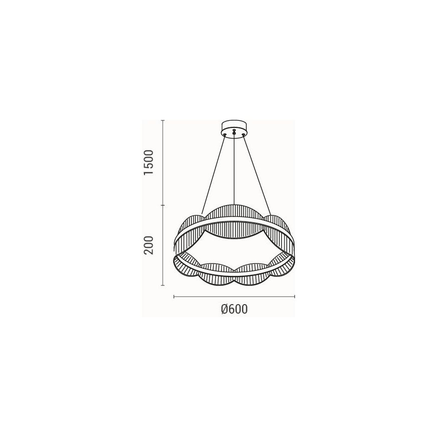LED Luster na lanku FIRENZE LED/60W/230V 3000K pr. 60 cm