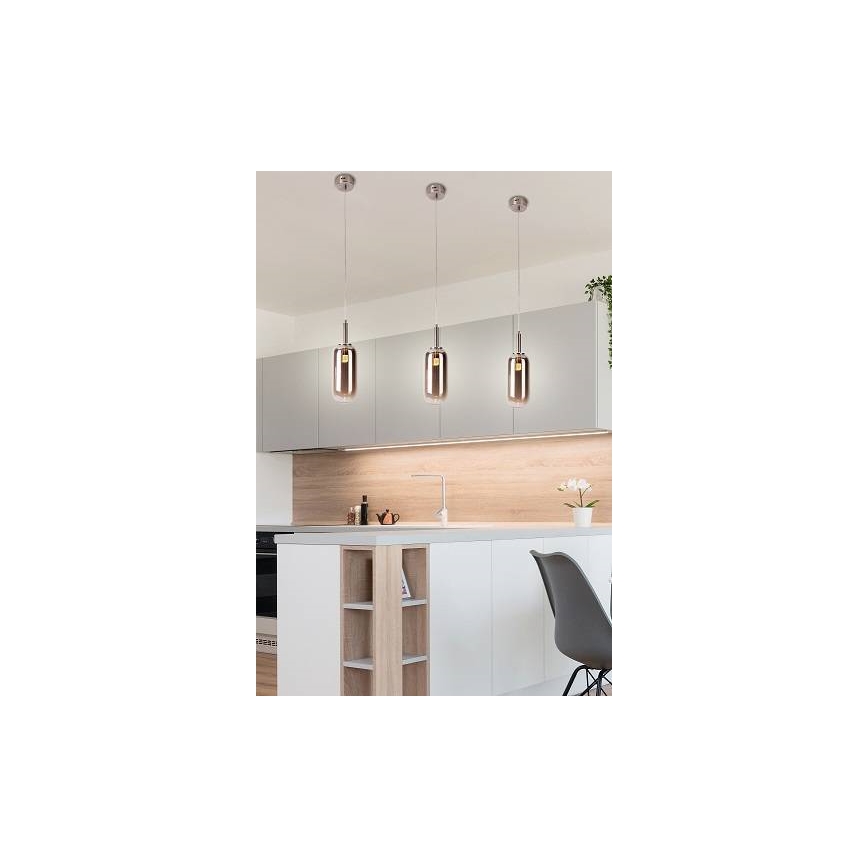 LED Luster na lanku FIUGGI LED/6W/230V šedá