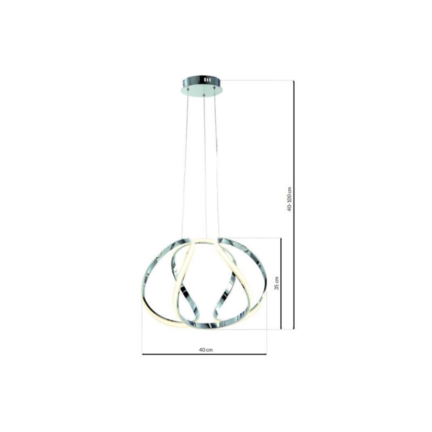 LED Luster na lanku GLOBE 1xLED/50W/230V