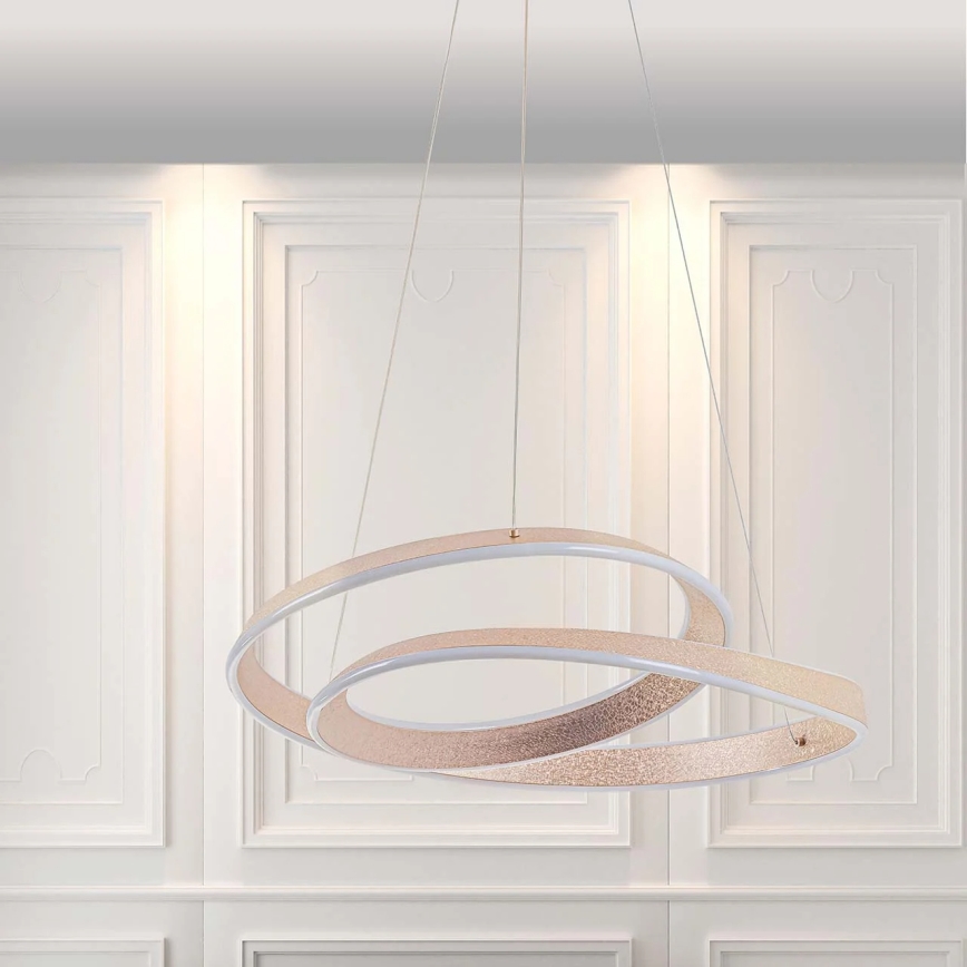 LED luster na lanku GLOW LED/75W/230V 4000K pr. 60 cm zlatý