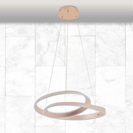 LED luster na lanku GLOW LED/75W/230V 4000K pr. 60 cm zlatý