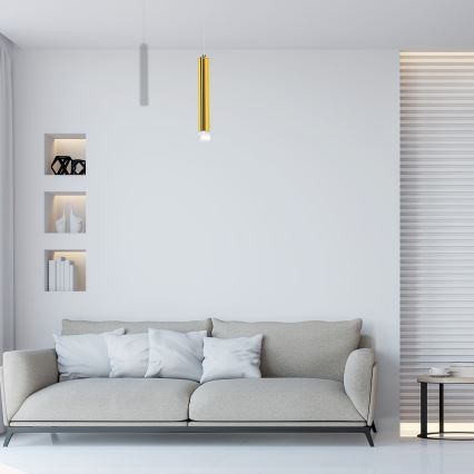 LED luster na lanku GOLDIE LED/5W/230V zlatý