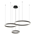 LED Luster na lanku GRAVITY LED/108W/230V čierna