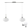 LED luster na lanku HARMA 2xE27/60W/230V matný chróm/biela